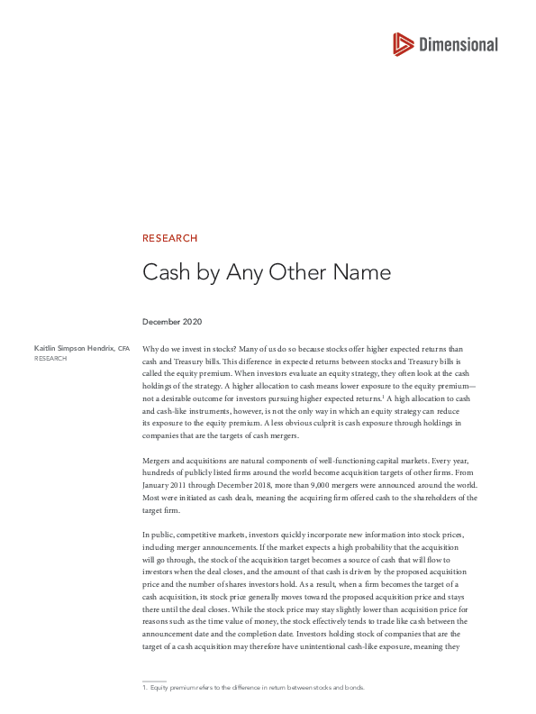 Cash by Any Other Name