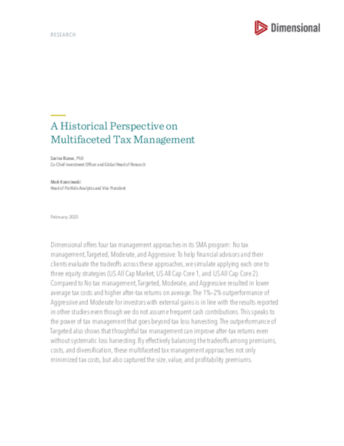 A Historical Perspective on Multifaceted Tax Management