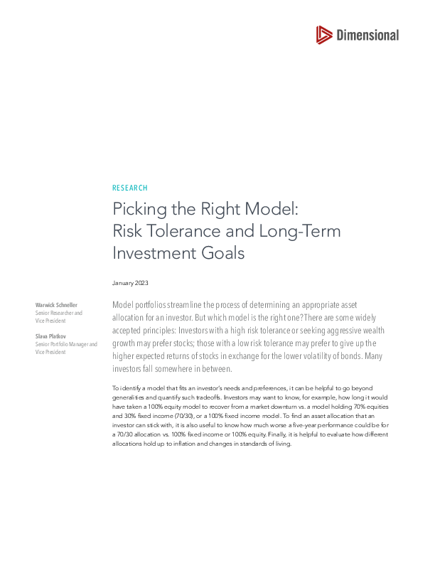 Picking the Right Model: Risk Tolerance and Long‑Term Investment Goals (AU, NZ)