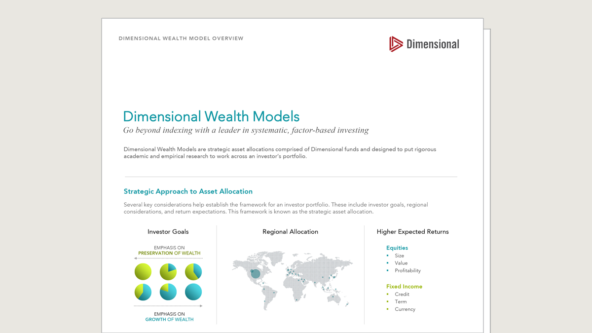 Dimensional Wealth Models Overview | Dimensional
