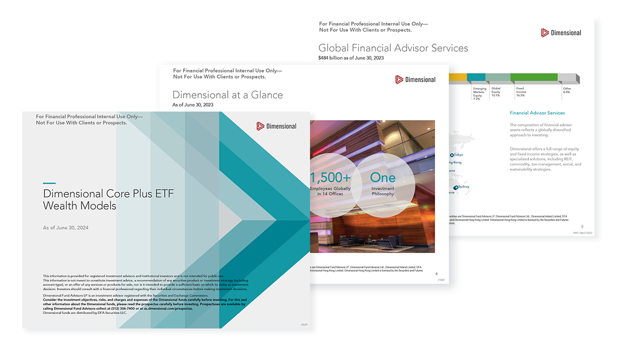Dimensional Core Plus ETF Wealth Models: Pitch Book
