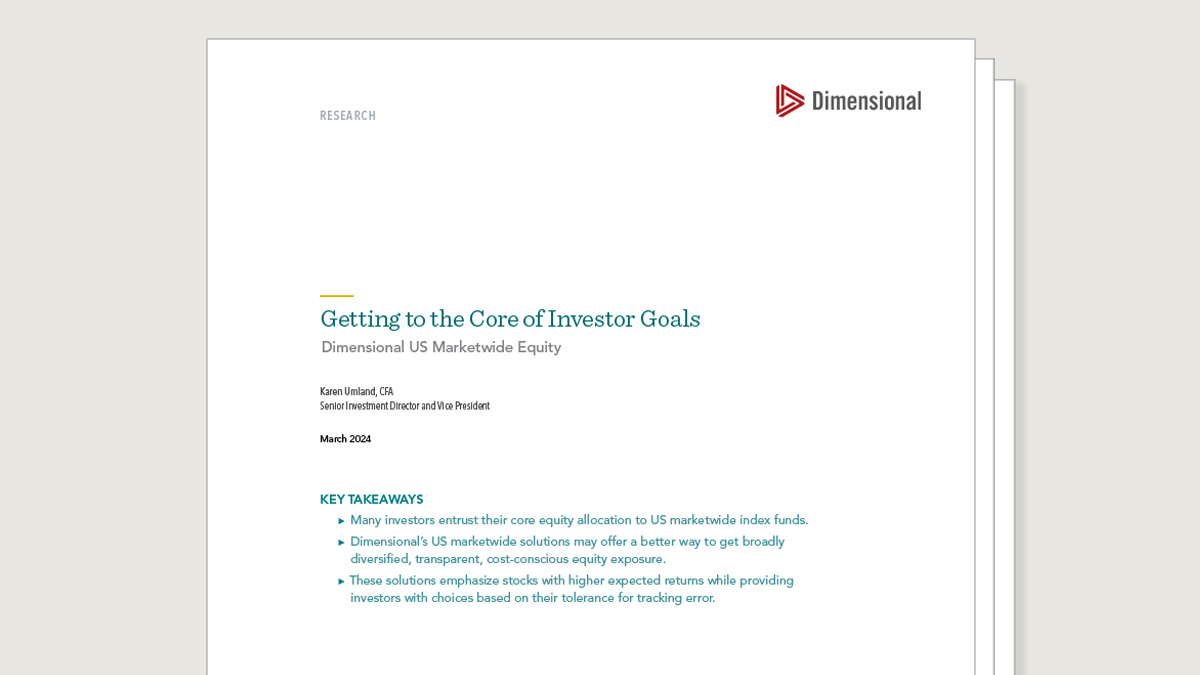 Getting to the Core of Investor Goals