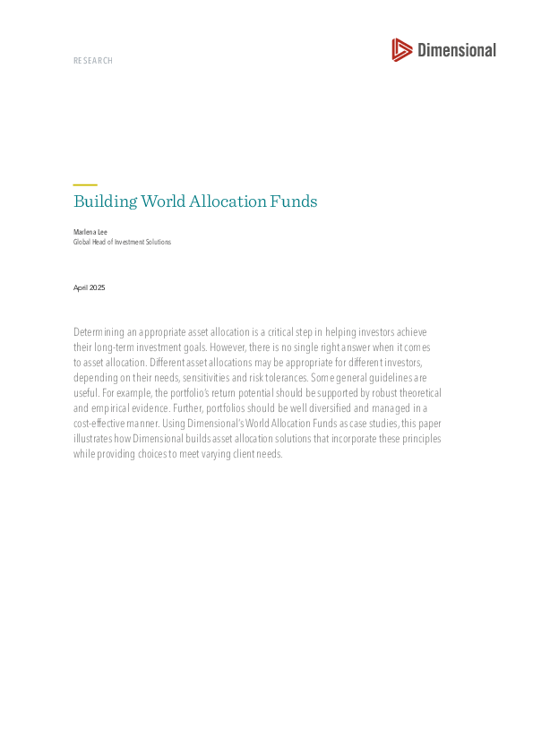 Building World Allocation Funds