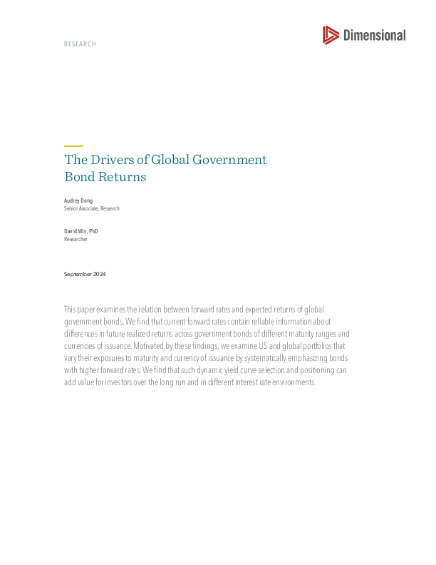 The Drivers of Global Government Bond Returns