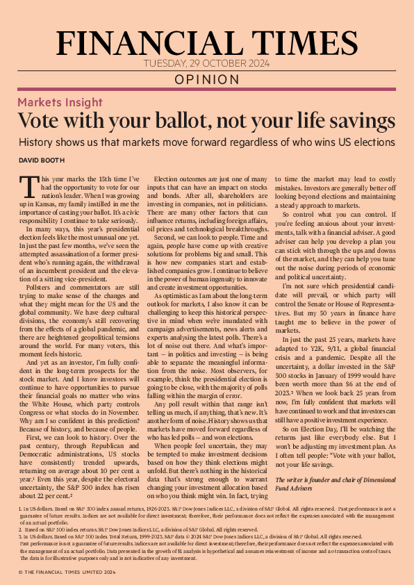 Vote with Your Ballot, Not Your Life Savings