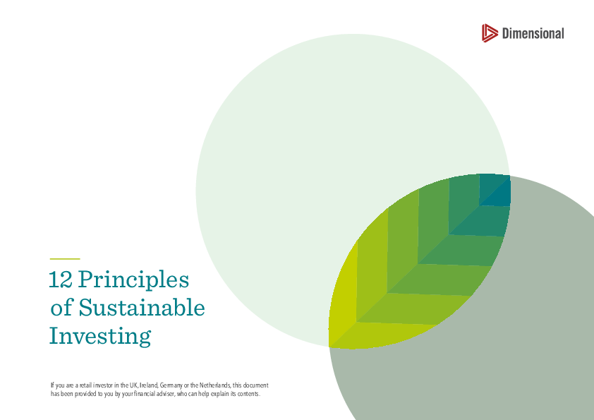 12 Principles of Sustainability Investing