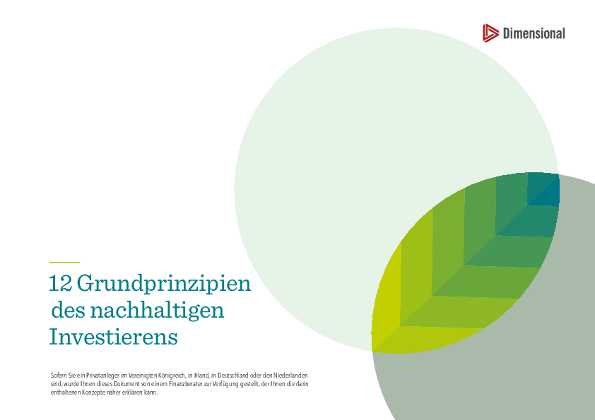 12 Grundprinzipien des nachhaltigen Investieren