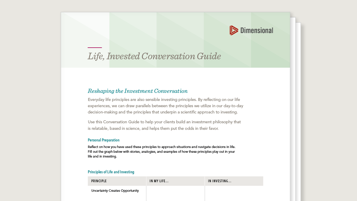 Life, Invested Conversation Guide