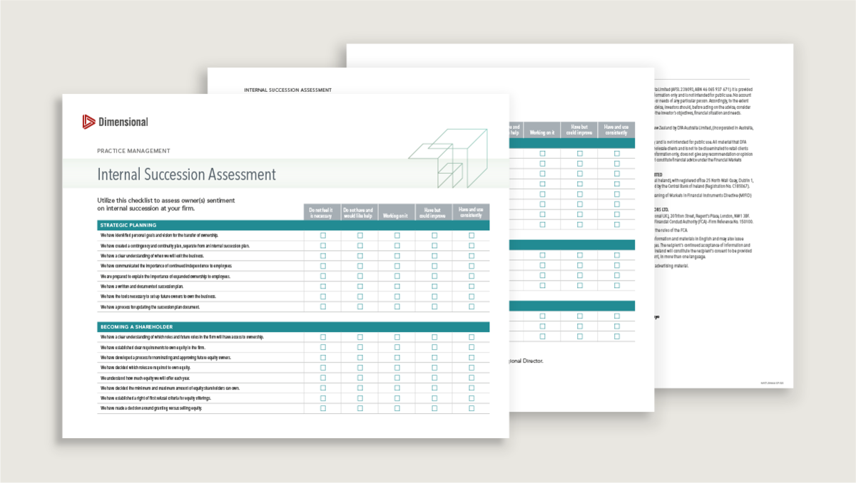 Internal Succession Assessment