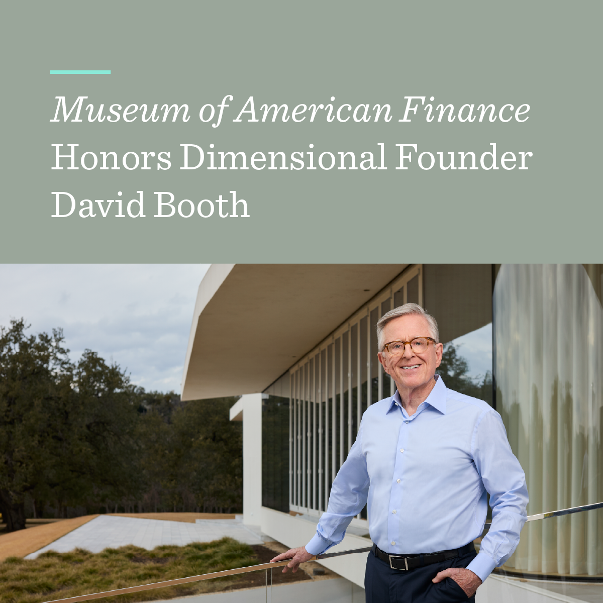 Museum of American Finance Honors David Booth with Financial Innovation ...