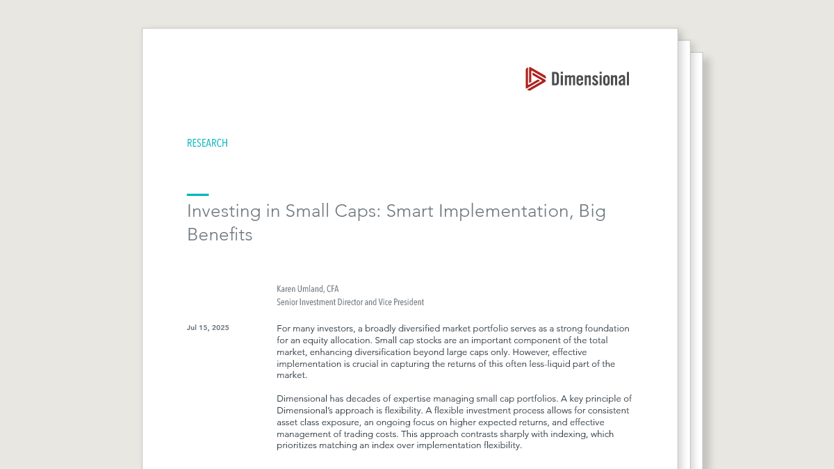 Investing in Small Caps: Smart Implementation, Big Benefits
