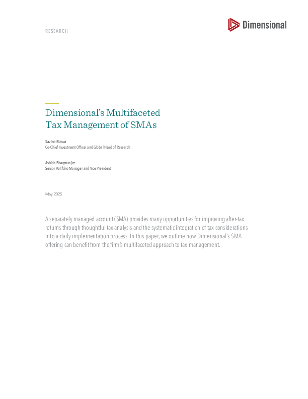 Dimensional’s Multifaceted Tax Management of SMAs