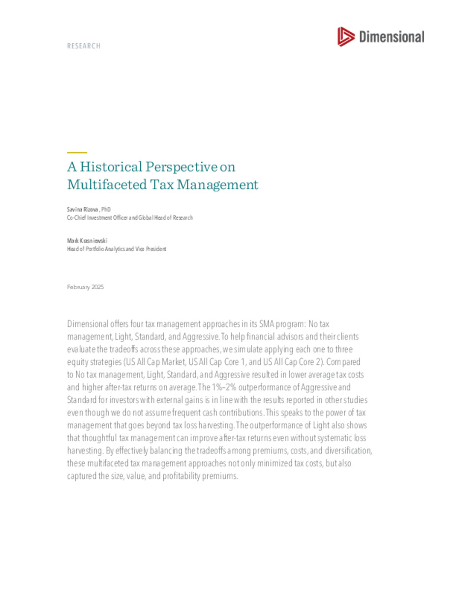 A Historical Perspective on Multifaceted Tax Management