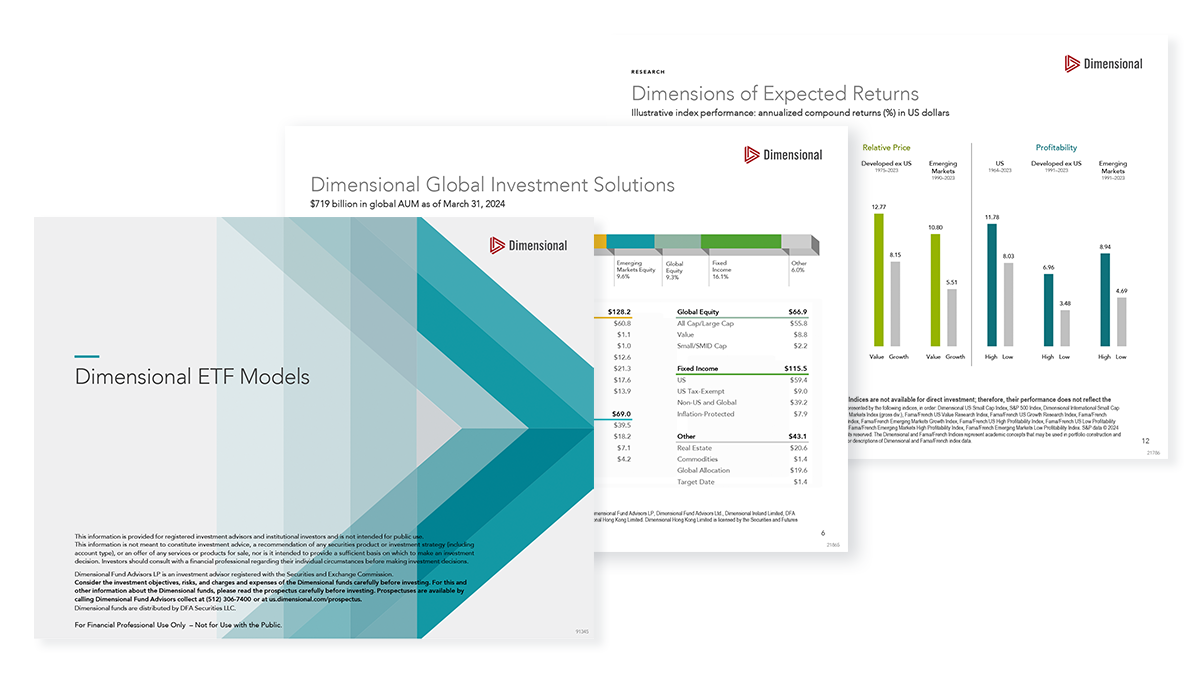 Dimensional ETF Models: Pitch Book