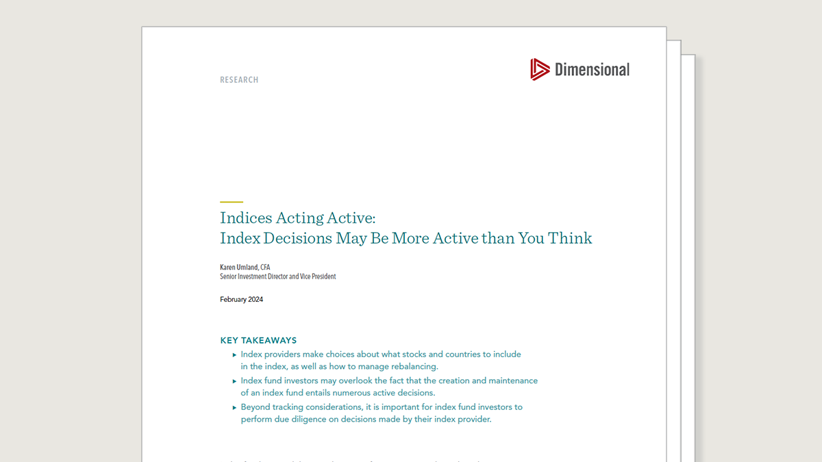 Indices Acting Active: Index Decisions May Be More Active than You Think