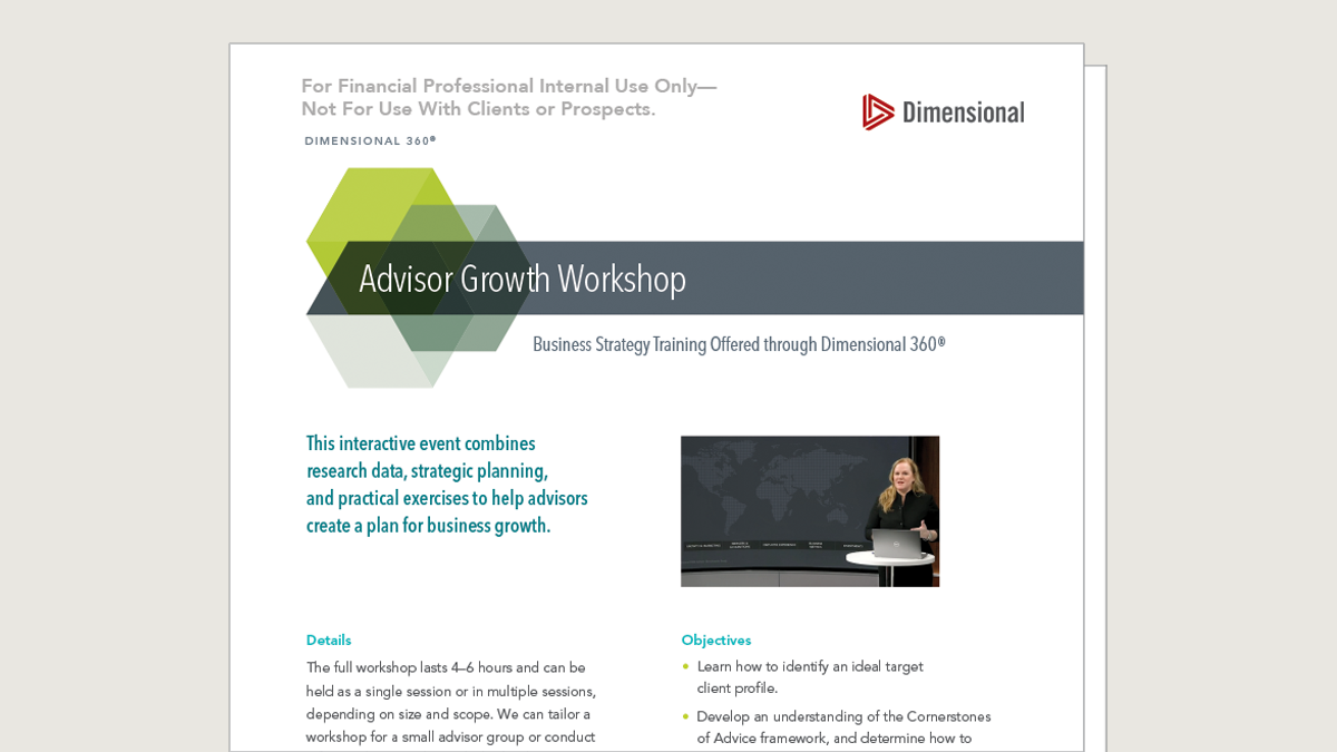 Advisor Growth Workshop