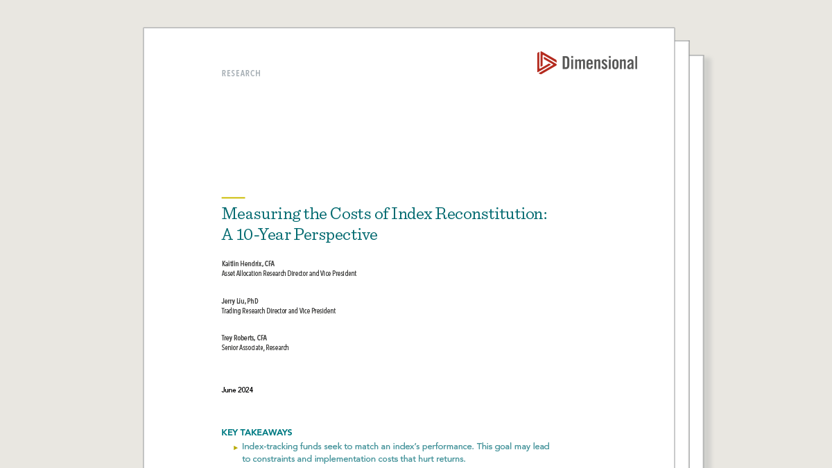 Measuring the Costs of Index Reconstitution: A 10-Year Perspective