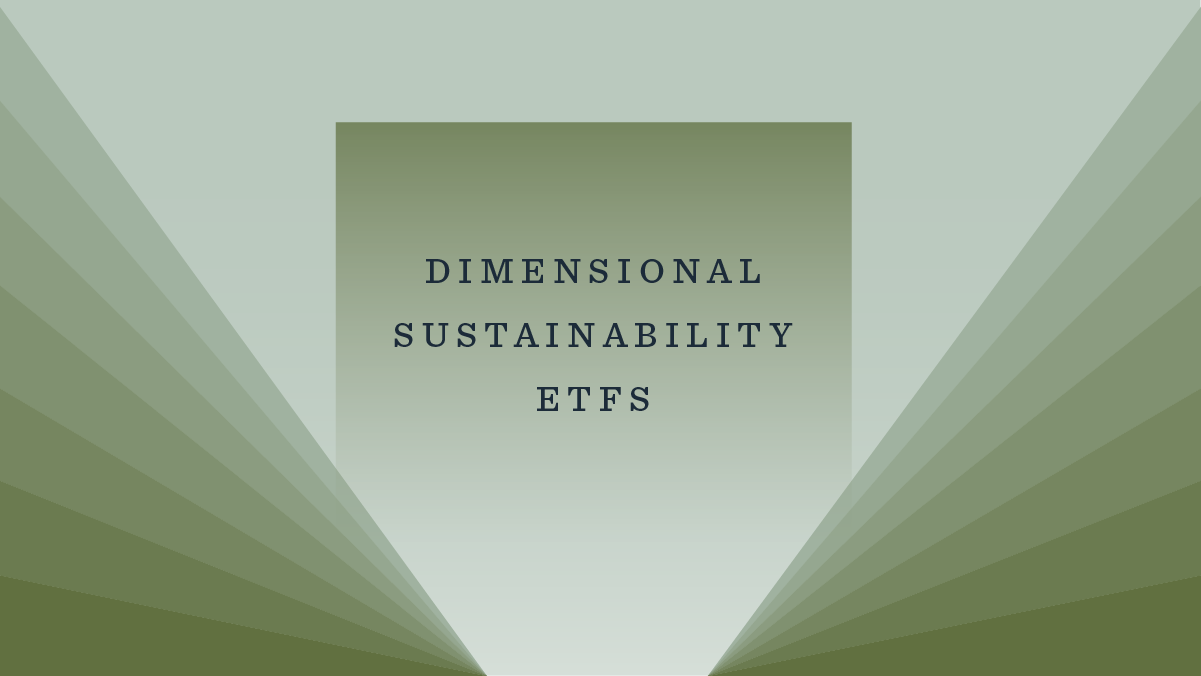 Dimensional Announces Plans to Offer Four Sustainability ETFs